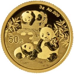 Chińska Panda 3 g Złota - Różne Roczniki