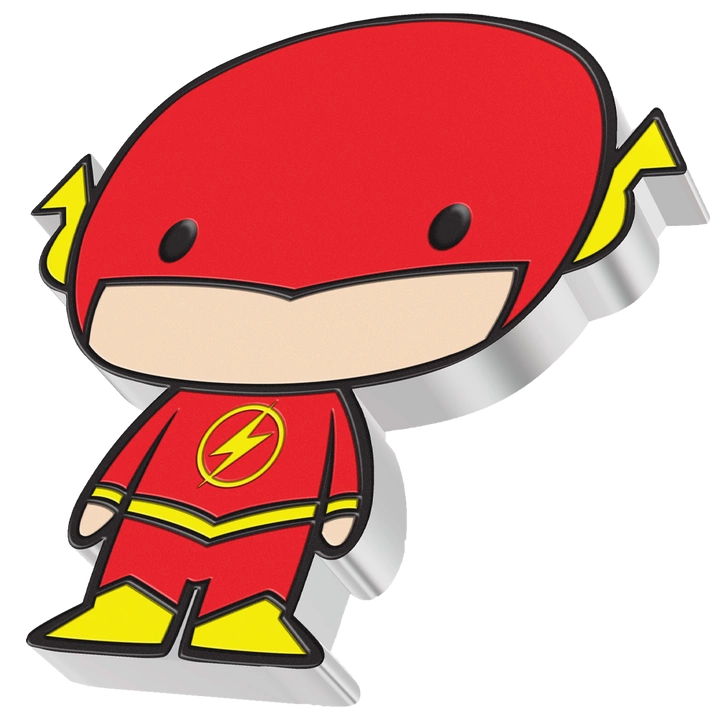 Niue: DC Comics - Flash Chibi Coin kolorowany 1 uncja Srebra 2020 Proof