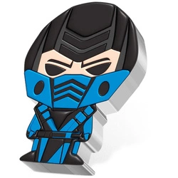 Niue: Mortal Kombat - Sub-Zero Chibi Coin kolorowany 1 uncja Srebra 2022 Proof