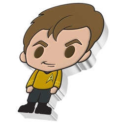 Niue: Star Trek - Captain Kirk Chibi Coin kolorowany 1 uncja Srebra 2021 Proof