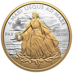Canada: Peace Dollar pozłacany $50 Srebro 2026 Proof