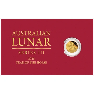 Perth Mint: Lunar III - Rok Konia 0,5 grama Złota 2026 Proof