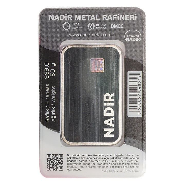 Sztabka Nadir 50 gramów Srebra
