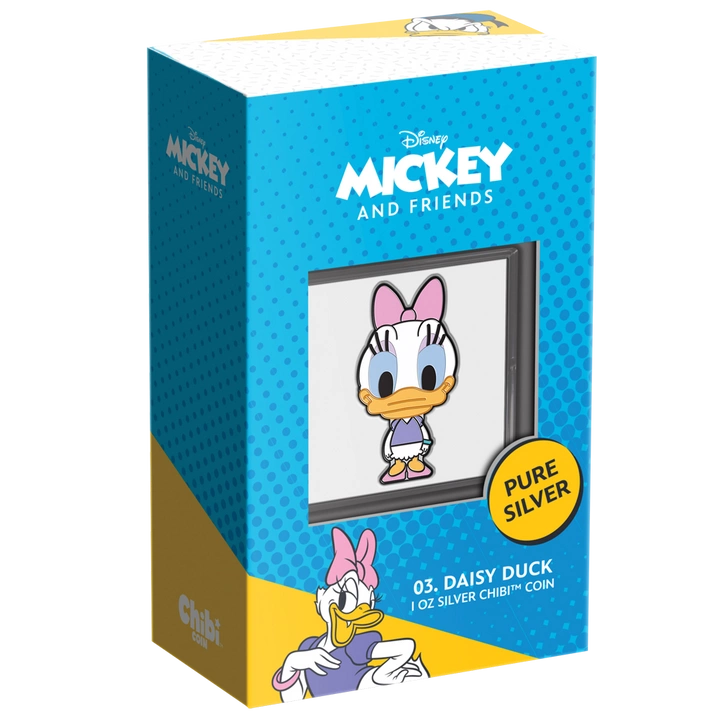Niue: Disney - Daisy Chibi Coin kolorowany 1 uncja Srebra 2021 Proof