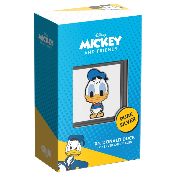 Niue: Disney - Donald Chibi Coin kolorowany 1 uncja Srebra 2021 Proof