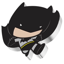 Niue: DC Comics - Batman Flying Chibi Coin kolorowany 1 uncja Srebra 2021 Proof