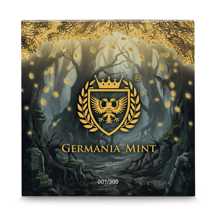 Mythical Forest: Yggdrasil Goldenleaf pozłacana 1 uncja Srebra 2025 Black Ruthenium