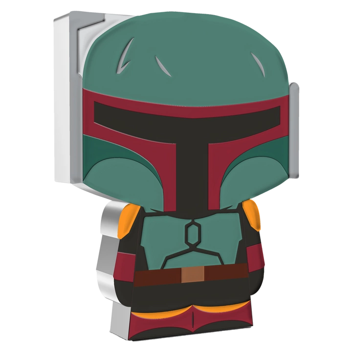 Niue: Star Wars - Boba Fett Chibi Coin kolorowany 1 uncja Srebra 2022 Proof