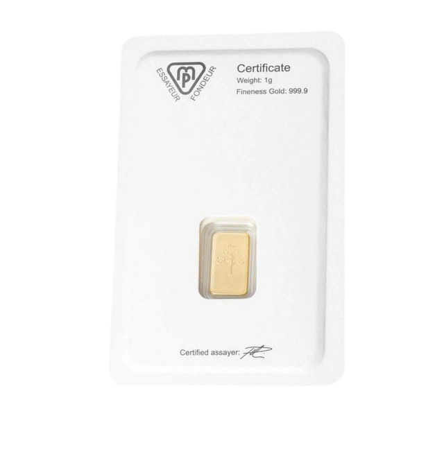 Sztabka Metalor 1 gram Złota