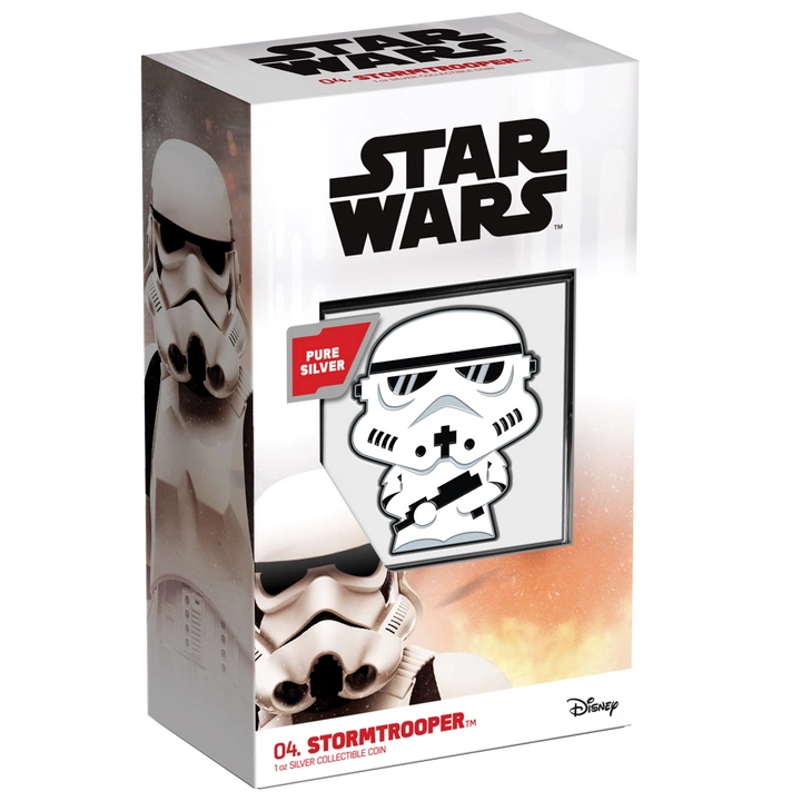 Niue: Star Wars - Stormtrooper Chibi Coin kolorowany 1 uncja Srebra 2020 Proof