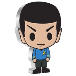 Niue: Star Trek - Spock Chibi Coin kolorowany 1 uncja Srebra 2021 Proof
