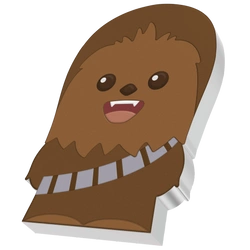 Niue: Star Wars - Chewbacca Chibi Coin kolorowany 1 uncja Srebra 2020 Proof