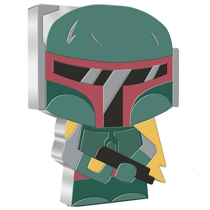 Niue: Star Wars - Boba Fett Chibi Coin kolorowany 1 uncja Srebra 2020 Proof