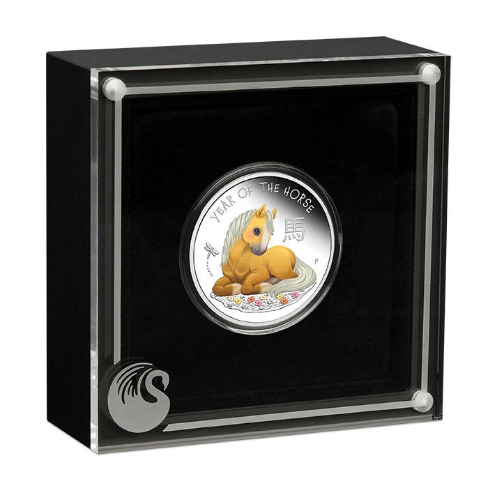 Tuvalu: Baby Horse kolorowany 1/2 uncji Srebra 2026 Proof