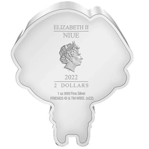 Niue: Friends - Joey Chibi Coin kolorowany 1 uncja Srebra 2022 Proof