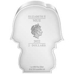 Niue: Star Wars - Cassian Andor Chibi Coin kolorowany 1 uncja Srebra 2022 Proof