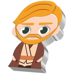 Niue: Star Wars - Young Obi-Wan Kenobi Chibi Coin kolorowany 1 uncja Srebra 2022 Proof