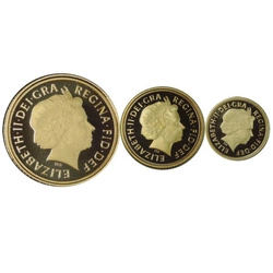 Wielka Brytania : Suweren Zestaw 3 Złotych Monet 2014 Proof