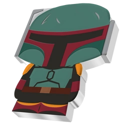 Niue: Star Wars - Boba Fett Chibi Coin kolorowany 1 uncja Srebra 2022 Proof