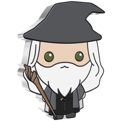 Niue: The Lord of the Rings - Gandalf Chibi Coin kolorowany 1 uncja Srebra 2021 Proof