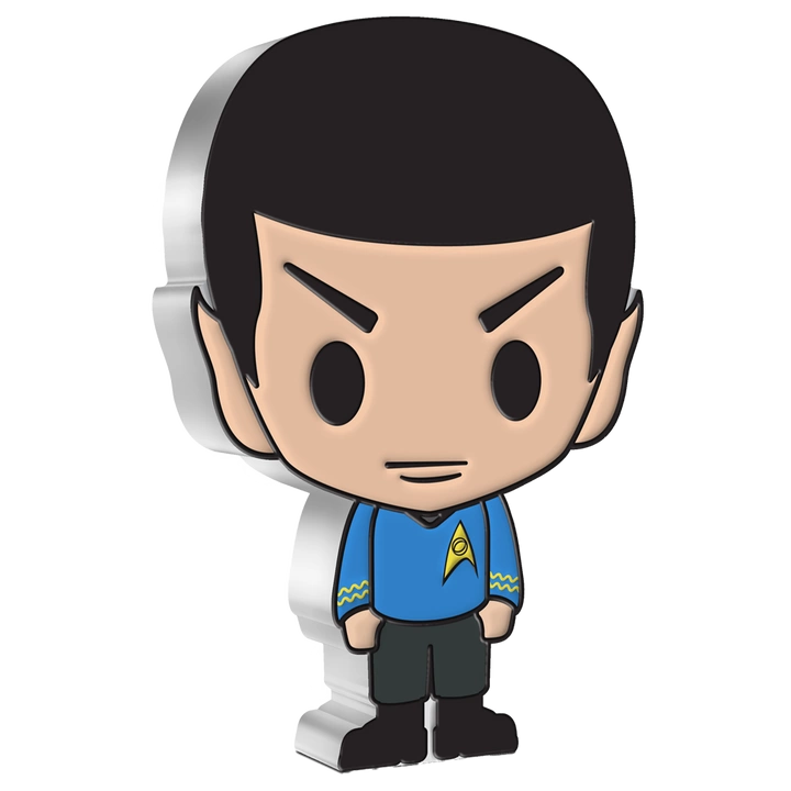 Niue: Star Trek - Spock Chibi Coin kolorowany 1 uncja Srebra 2021 Proof