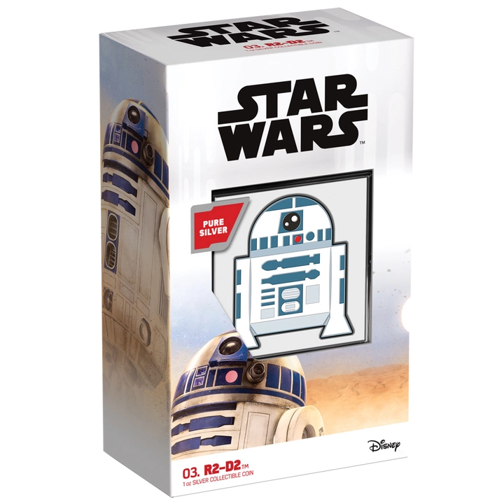 Niue: Star Wars - R2D2 Chibi Coin kolorowany 1 uncja Srebra 2020 Proof
