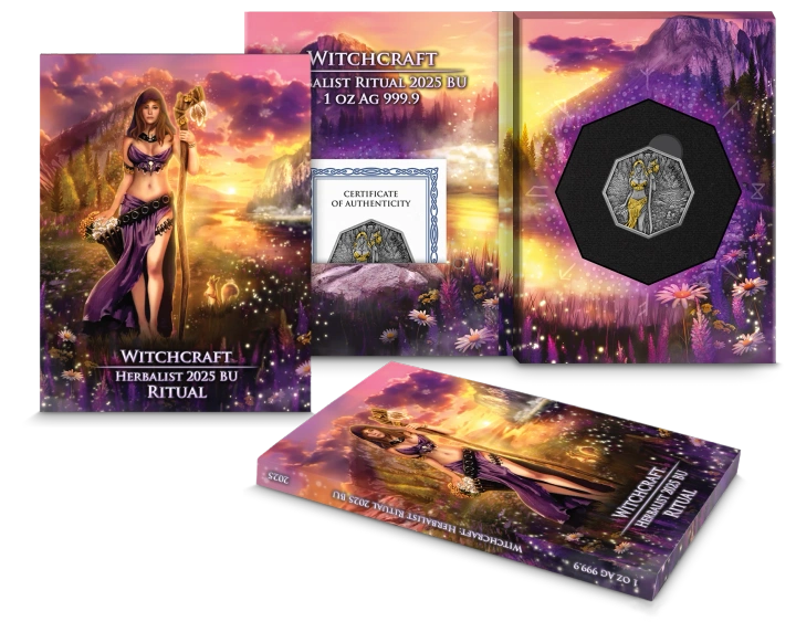 Witchcraft - Herbalist Ritual pozłacany 1 uncja Srebra 2025