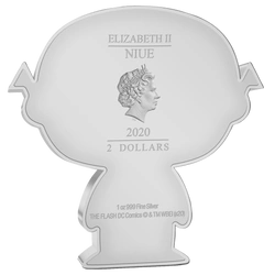 Niue: DC Comics - Flash Chibi Coin kolorowany 1 uncja Srebra 2020 Proof