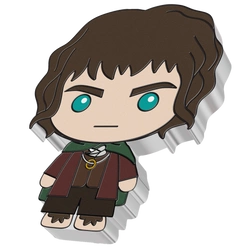 Niue: The Lord of the Rings - Frodo Chibi Coin kolorowany 1 uncja Srebra 2021 Proof