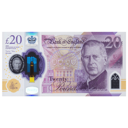 Banknot 20 Funtów Brytyjskich - Król KaroI III (20 pound / 20 GBP) Obiegowy