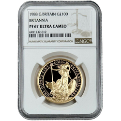 Britannia 1 uncja Złota 1988 Proof PF67 NGC Ultra Cameo