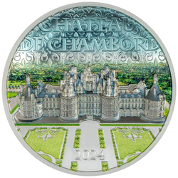 Cook Islands: Château de Chambord kolorowany 2 uncje Srebra 2024 Proof Ultra High Relief