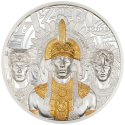 Cook Islands: Legends - Aztecs Empire pozłacany 3 uncje Srebra 2025 Proof