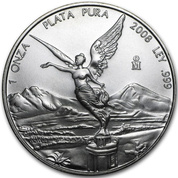 Mexican Libertad 1 uncja Srebra 2008