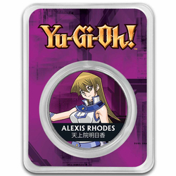 Niue: Yu-Gi-Oh! Alexis Rhodes kolorowana 1 uncja Srebra 2024 Slab