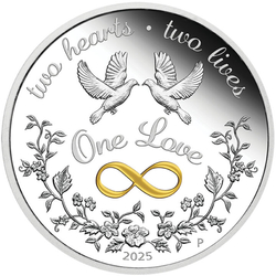 One Love kolorowany 1 uncja Srebra 2025 Proof