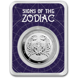 Tokelau: Zodiac Series - Rak 1 uncja Srebra 2024 Slab